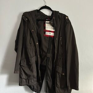GARAGE Dark Grey Utility Parka Jacket Lightweight